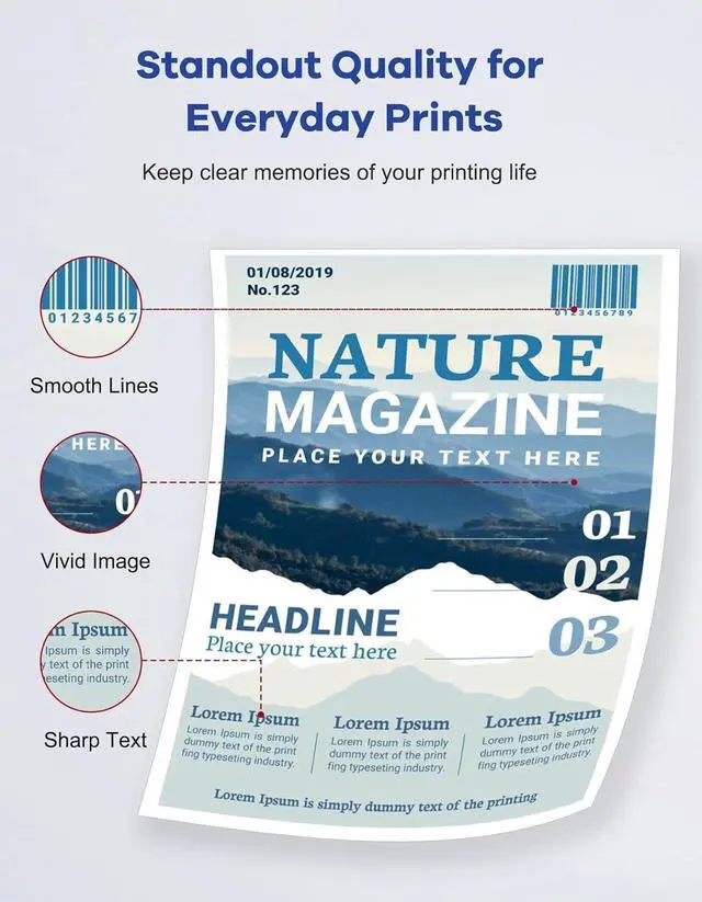 Alt view image 4 of 6 - 920 920XL Ink Cartridges Combo Pack High-Yield Replacement for HP 920 XL Ink Cartridges for Officejet 6500 6500A 6000 7000 7500 7500A E709 Printer Ink 4-Pack (Black, Cyan, Magenta, Yellow)