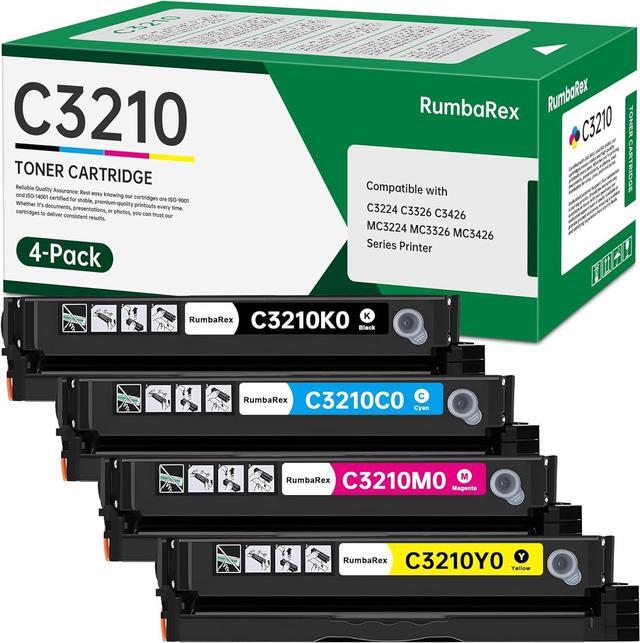 Main image of Ennovor C3224 C3210 Toner Cartridges [with Chip] 4-Color CMYK Replacement for Lexmark C3210K0 C3210C0 C3210M0 C3210Y0 Toner Cartridge for C3224 MC3426 MC3326 C3326 C3426 MC3224 Printer Ink
