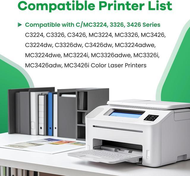 Alt view image 2 of 6 - Ennovor C3224 C3210 Toner Cartridges [with Chip] 4-Color CMYK Replacement for Lexmark C3210K0 C3210C0 C3210M0 C3210Y0 Toner Cartridge for C3224 MC3426 MC3326 C3326 C3426 MC3224 Printer Ink