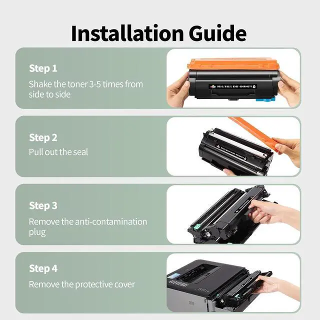 Alt view image 6 of 7 - Ennovor B305 B310 B315 Toner Cartridge High Yield (8,000 Pages) Replacement for Xerox 006R04377 B305 B310 B315 Toner Cartridges for B305DNI B310DNI B315DNI Printer Ink (1-Pack, with Chip)