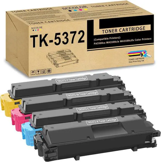Main image of Ennovor TK-5372 TK5372 Toner Cartridge High Capacity 4Pack Compatible TK-5372K TK-5372C TK-5372M TK-5372Y Toner Cartridge Replacement for Kyocera ECOSYS PA3500cx MA3500cix MA3500cifx Color Printer