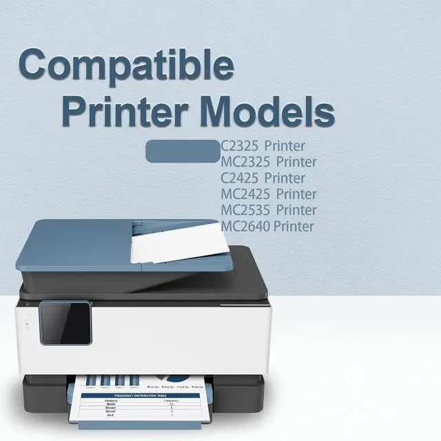 Alt view image 2 of 7 - Ennovor C2325 C2325H C231H C231 Toner Cartridge with Chip Compatible with Lexmark C2325 MC2325 C2425 MC2425 MC2535 MC2640 Printer (4 Packs, Black,Yellow,Cyan,Mangent)