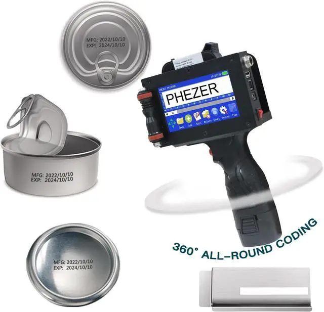 Alt view image 4 of 7 - Ennovor P16-1 Handheld Inkjet Printer, 1 Inch/25.4mm Date Printer with 72ml Solvent Ink Cartridge, Portable Intelligent Coding Machine for Expiry Date/Time/Barcode/QR Code/Logo (Metal Case)