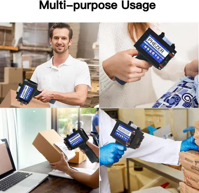 Alt view image 5 of 7 - Ennovor P16-1 Handheld Inkjet Printer, 1 Inch/25.4mm Date Printer with 72ml Solvent Ink Cartridge, Portable Intelligent Coding Machine for Expiry Date/Time/Barcode/QR Code/Logo (Metal Case)