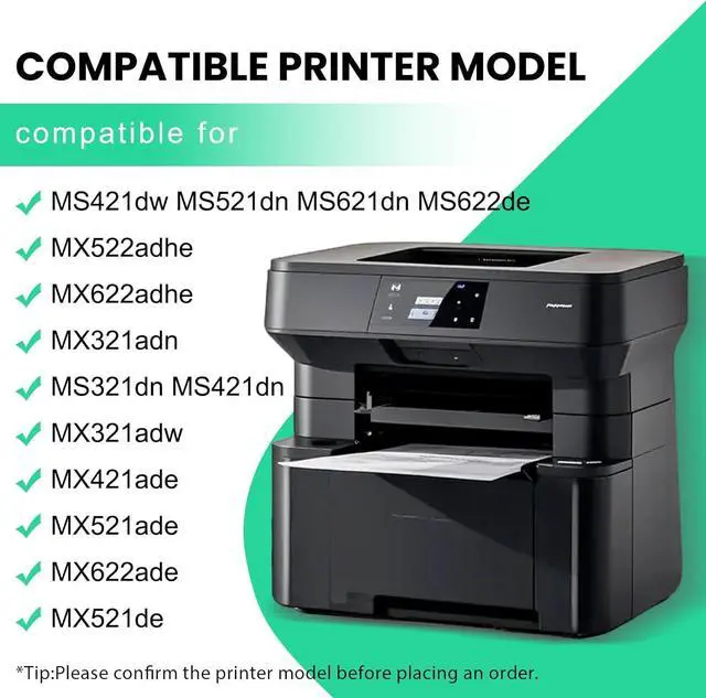 Alt view image 2 of 3 - Ennovor 56F1H00 High Yield Toner Cartridge Compatible for Lexmark 56F1H00 Toner Cartridge for MX521,MX522,MX622,MX321,MX421,MS321,MS421,MS521,MS621,MS622,Laser Printer (15,000 Pages)