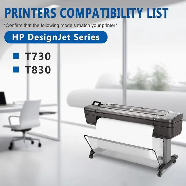 Alt view image 2 of 7 - HP 728 Ink Cartridge 300ml (F9J68A) 728 Compatible with DesignJet T730 T830 MFP Large Format Plotter Printers (1-Pack, Matte Black)