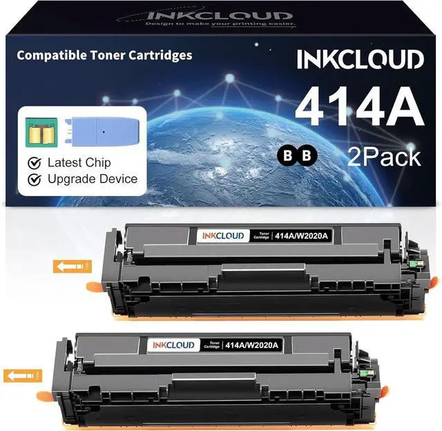 Main image of Ennovor 414A Toner Cartridges with Chip and Upgrade Device Compatible Toner Cartridge for HP 414A 414X W2020A Work with HP Color Pro MFP M479fdw M479fdn M454dw M454dn Printer Ink (2 Black)