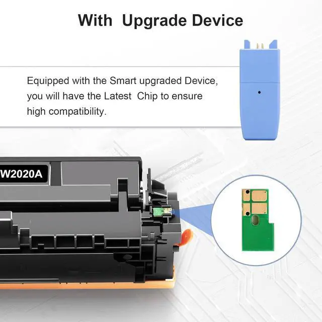 Alt view image 4 of 7 - Ennovor 414A Toner Cartridges with Chip and Upgrade Device Compatible Toner Cartridge for HP 414A 414X W2020A Work with HP Color Pro MFP M479fdw M479fdn M454dw M454dn Printer Ink (2 Black)