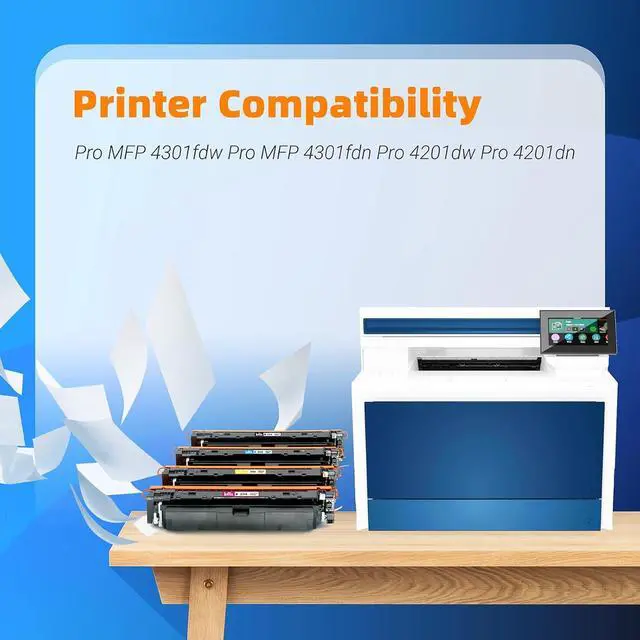 Alt view image 3 of 7 - Ennovor 210A Toner Cartridges Set Compatible with HP 210X 210A Toner Work with HP Color Laserjet Pro MFP 4301fdw 4301fdn Pro 4201dw 4201dn Series Printer (4 Pack)