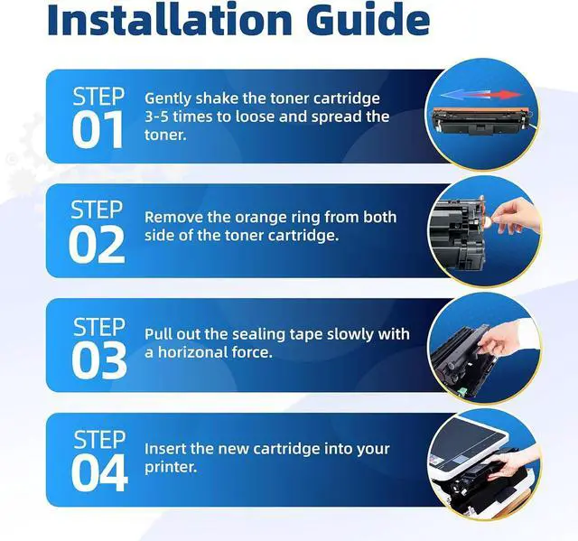 Alt view image 4 of 7 - Ennovor 210A Toner Cartridges Set Compatible with HP 210X 210A Toner Work with HP Color Laserjet Pro MFP 4301fdw 4301fdn Pro 4201dw 4201dn Series Printer (4 Pack)