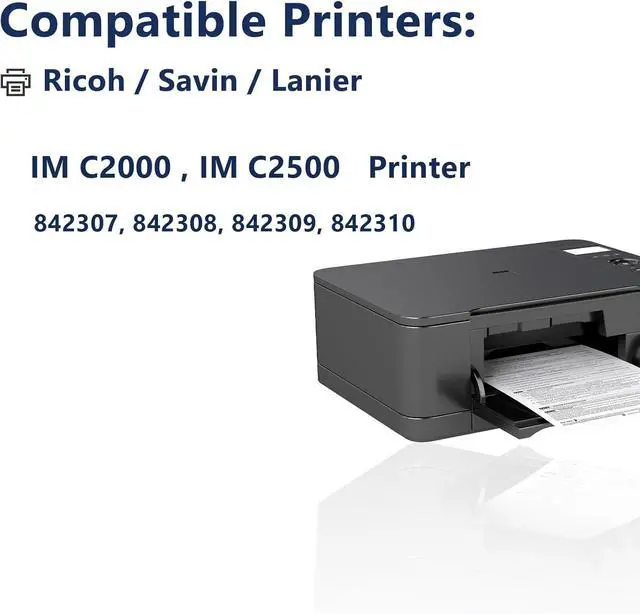 Alt view image 2 of 6 - Ennovor IM C2000 High Yield Toner Cartridge Compatible for Ricoh IM C2500 842307 Toner Cartridge Replacement for Lanier Savin IM C2000 IM C2500 IMC2000 IMC2500 Printer (Black, 1-Pack)