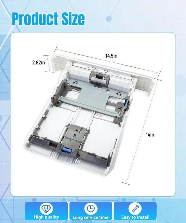 Alt view image 4 of 6 - Ennovor RM2-5392 Paper Tray 2 Assembly/Cassette Fits for HP Laserjet Pro M402n M402dn M403d M403dn M404n M405 M429dw M329 M304 M305 M426fdw M427dw,250-Sheet Capacity