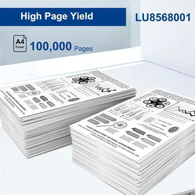 Alt view image 3 of 6 - Ennovor LU8568001 LU9215001 Fuser Unit Compatible for Brother LU8568001 Fuser for MFC-8950DW MFC-8710DW DCP-8110 DN DCP-8155 DN HL-5440D HL-5450DN HL-5470DW HL-6180DW MFC-8510DN, (1 Pack,110/120 Volt)