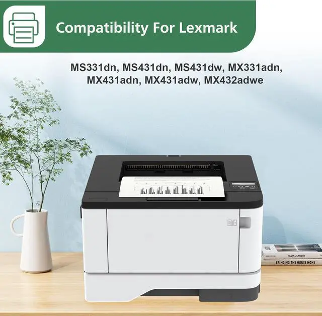 Alt view image 2 of 6 - Ennovor Remanufactured 55B1000 Black Toner Replacement for Lexmark 55B1000 High Yield Toner Cartridge for MS331dn MS431dn MS431dw MX331adn MX431adn MX431adw MX432adwe Printer Toner (1-Pack, Black)