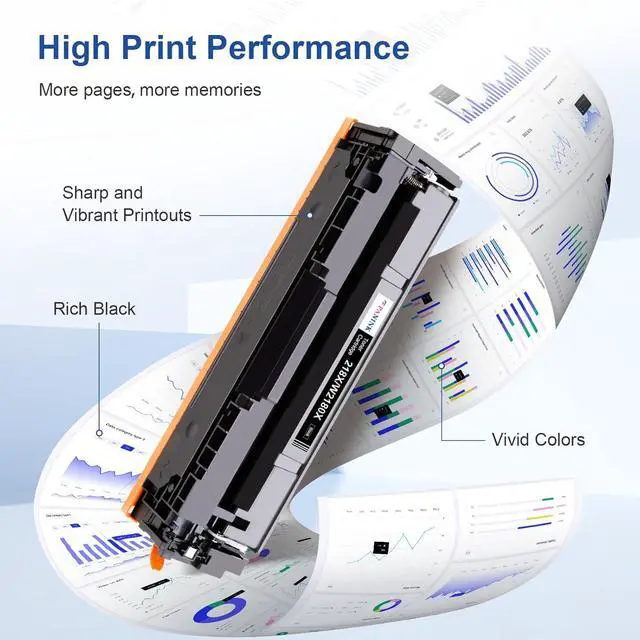 Alt view image 5 of 7 - 218X W2180X Black Toner Cartridge (No Chip) Replacement for HP 218A 218X W2180A W2180X Black Toner Cartridges Compatible with HP Color Pro MFP 3301fdw 3301cdw 3201dw 3301sdw Printer - 2 Black