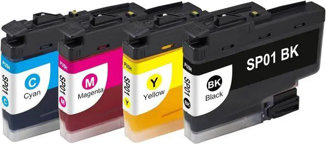 Alt view image 6 of 6 - Ennovor SP01 SP-1 Sublimation Ink Cartridge SP01 BK SP01CS SP01MS SP01YS Ink Cartridge High Yield Compatible for Brother SP01 SP-1 Printers (4-Pack)