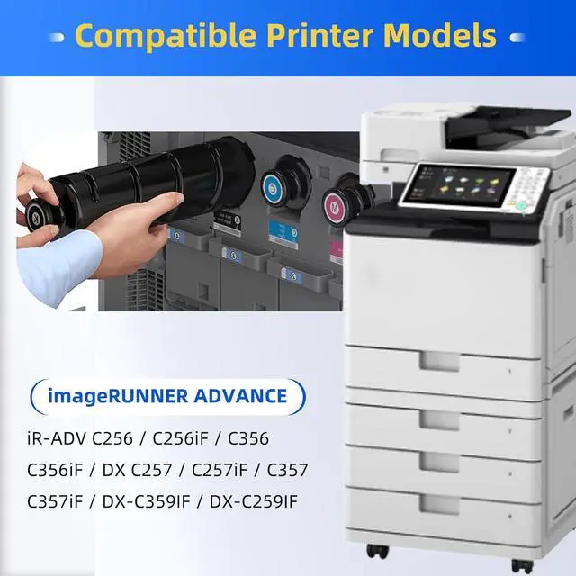 Alt view image 2 of 4 - Ennovor GPR58 Toner Cartridge Compatible for Canon GPR-58 Toner for Canon ImageRunner Advance iR-ADV C256 C256iF C356 C356iF DX C257 C257iF C357 C357iF DX-C359IF DX-C259IF Printer