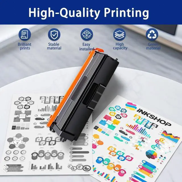 Alt view image 6 of 6 - Ennovor TN433 Compatible TN-433BK TN-433C TN-433Y TN-433M High Yield Toner Cartridge Replacement for Brother TN-433 HL-L8260CDW DCP-L8410CDW MFC-L8610CDW Toner.(1BK+1C+1Y+1M)