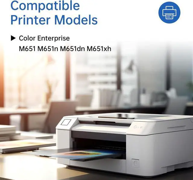 Alt view image 2 of 6 - Ennovor 654A CF330A CF331A CF332A CF333A Toner Cartridge Compatible with HP Color Enterprise M651 M651n M651dn M651xh Printer, Black Cyan Magenta Yellow