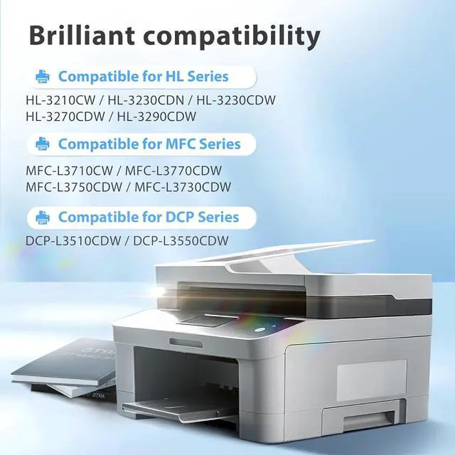 Alt view image 3 of 7 - Ennovor TN223BK TN-223BK Black Toner Cartridge Replacement for Brother TN223BK TN223 TN 227 for HL-3210CW HL-3230CDN HL-3230CDW DCP-L3510CDW DCP-L3550CDW MFC-L3710CW Printer Toner (2 Pack)