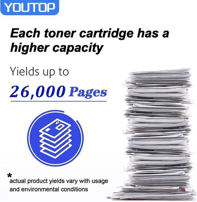 Alt view image 2 of 6 - Ennovor 7525 Black Toner Cartridge (006R01513) Replacement for Xerox WorkCentre 7525 7530 7535 7545 7556 7830 7835 7845 7840 7855 7970 Printer