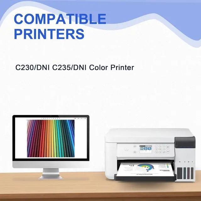 Alt view image 2 of 7 - Ennovor C235 C230 Toner Cartridge Set High Capacity with New Chip 006R04391 006R04392 006R04393 006R04394 Replacement for C230DNI C235DNI Color Printer(Black Magenta Cyan Yellow)