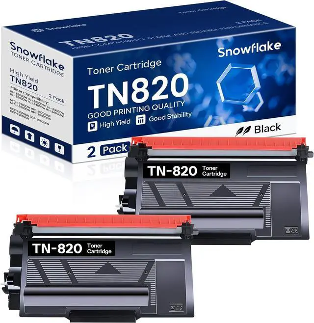 Main image of Ennovor TN820 TN-820 Toner Cartridge Compatible TN820 Black Toner Cartridge Replacement for Brother TN820 TN-820 MFC-L5850DW MFC-L5900DW HL-L6200DW Toner (2 Black).