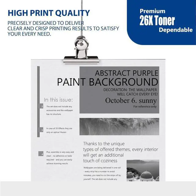 Alt view image 6 of 7 - Ennovor 26X Black Laser Toner Cartridge Suitable for M402n Printer | Pro M402 Series, Pro MFP M426 Series Printer Work with CF226X CF226A Toner Cartridge | High Yield