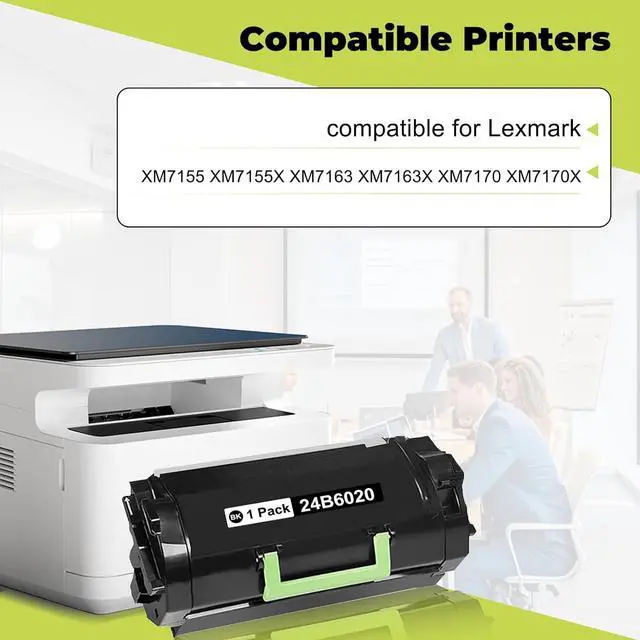 Alt view image 2 of 5 - Ennovor Replacement 24B6020 Toner Cartridge Compatible for Lexmark 24B6020 for XM7155 XM7155X XM7163 XM7163X XM7170 XM7170X Printers(1 Pack,35,000 Pages)