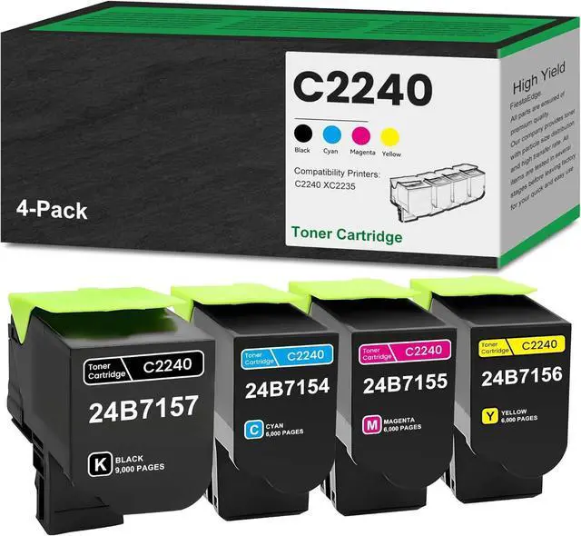 Main image of Ennovor C2240 XC2235 Toner Cartridge 4 Pack Remanufactured 24B7157 24B7154 24B7155 24B7156 Toner Replacement for Lexmark C2240 XC2235 Printer Toner (1 Black 1 Cyan 1 Magenta 1 Yellow)