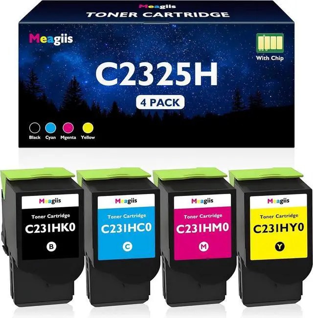 Main image of Ennovor C2325H Toner Cartridge High Yield Replacement for Lexmark C231HK0 C231HC0 C231HM0 C231HY0 for Use in Lexmark C2325 C2425 C2535 C2640 MC2325 MC2425 MC2535 MC2640 Printer (BK/C/M/Y, 4-Pack)