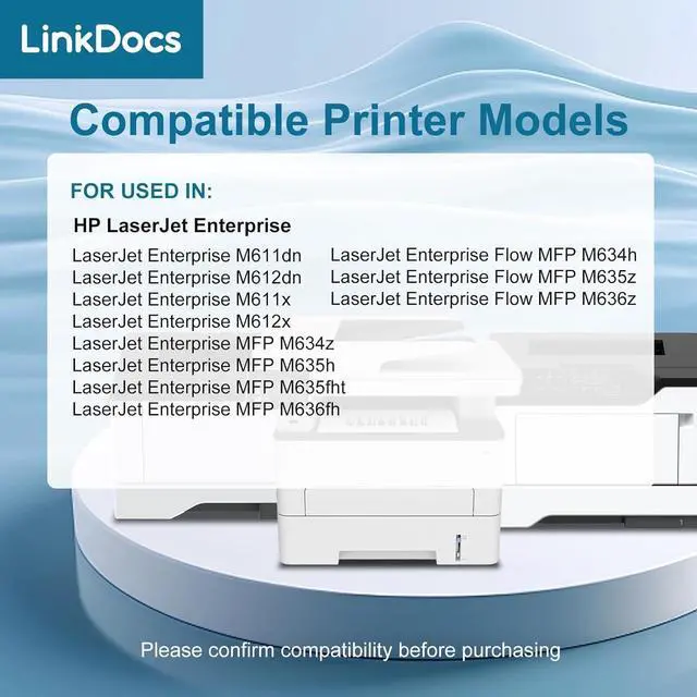 Alt view image 2 of 4 - Ennovor 147Y Compatible Toner Cartridge Replacement for HP 147Y W1470Y (with New Chip) for use in HP Enterprise M611x M612dn MFP M634z M635fht M636fh Laser Printer (Black, 1-Pack)