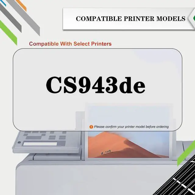 Alt view image 2 of 7 - Ennovor Compatible 73D0HK0 73D0HC0 73D0HY0 73D0HM0 Toner Cartridges Replacement for Lexmark CS943de Printers, High Capacity 52,000 Pages Black*1