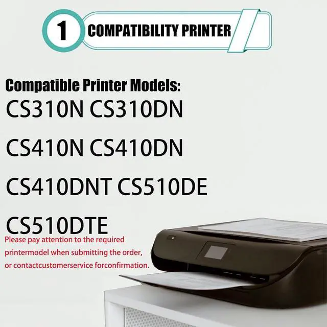 Alt view image 2 of 7 - Ennovor CS310 Toner Cartridge Replacement Work for Lexmark 70C1HKO 70C1HCO 70C1HMO 70C1HYO Toner Cartridges Compatible for Lexmark CS310N CS310DN CS410N CS410DN CS410DNT Printer