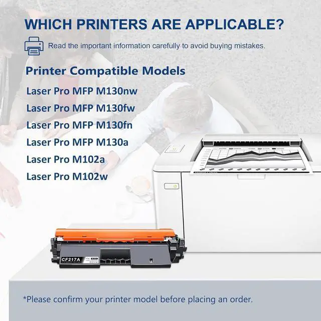 Alt view image 2 of 6 - Ennovor 17A CF217A Toner 2-Pack | 17A Ink Cartridge Replacement for HP 17A Black Toner Cartridge Works with Laser Pro M102a M102w Pro MFP M130a M130nw M130fn M130fw Printer Printer