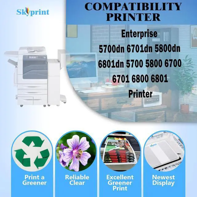 Alt view image 2 of 6 - Ennovor 213 213X Toner High Capacity Toner Cartridges Compatible HP 213X W2130X Toner use for Enterprise 5700 5800 6700 6701 6800 6801 Series Printer 213X Black Cyan Magenta Yellow