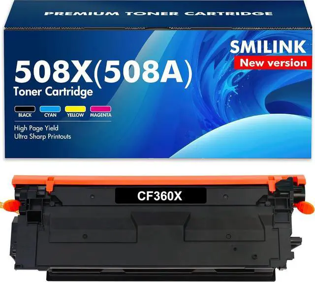 Main image of Ennovor 508X 508A Black Toner Cartridge: 1-Pack Compatible Replacement for HP 508X 508A CF360X CF360A for Color Enterprise M553 M552 553 MFP M577 Series Printer Ink