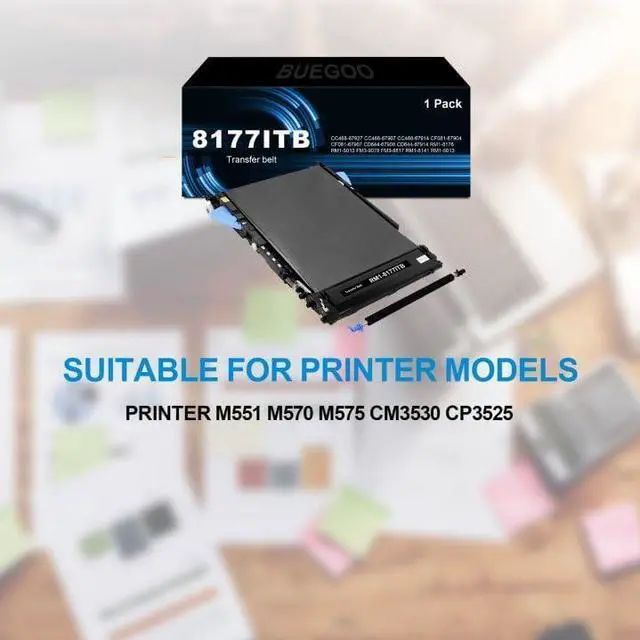 Alt view image 2 of 6 - CC468-67927 CC468-67907 Transfer Kit for Color Laser Printer M551 M570 M575 CM3530 CP3525 Includes RM1-8177 ITB,CC468-67914 Transfer Roller and CC468-67924 Roller Kit