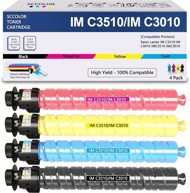 Main image of Ennovor IM C3010 IM C3510 Toner Cartridge 842550 842553 842552 842551 Replacement for Ricoh IMC3010 IMC3510 Toner Cartridge for Savin Lanier IM C3510 IM C3010 IMC3510 IMC3010 IMC3510SD IM C3510SD