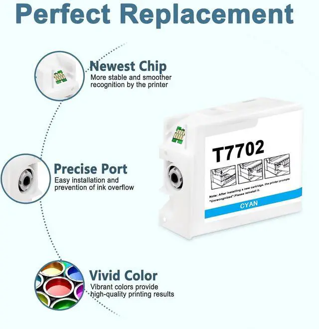 Alt view image 3 of 7 - Ennovor T770 Ink Cartridge Set 770 Replacement for SureColor P700 Inkjet Printer T770020 T770120 T770220 T770320 T770420 T770520 T770620 T770720 T770820 T770920 (10-Pack)