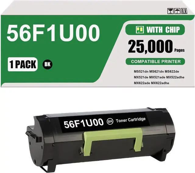 Main image of Ennovor 56F1U00 Black Ultra High Yield Toner Cartridge Compatible for MS521dn MS621dn MS622de MX521de MX521ade MX522adhe MX622ade MX622adhe Printers (1 Black)