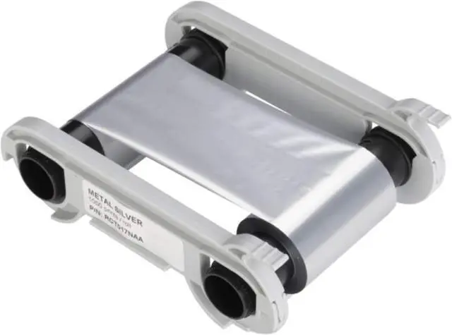 Main image of Ennovor RCT017NAA Silver Ribbon Tape Compatible for Evolis Primacy Zenius Edikio Flex Edikio Duplex Printers 1000 Images