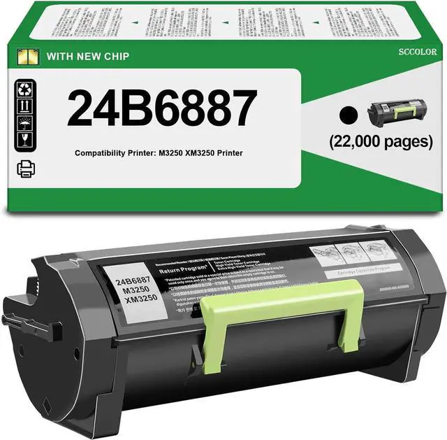 Main image of Ennovor 24B6887 M3250 XM3250 Black Toner Cartridge Compatible with Lexmark 24B6887 Toner Cartridge Replacement for Lexmark M3250 XM3250 Printer