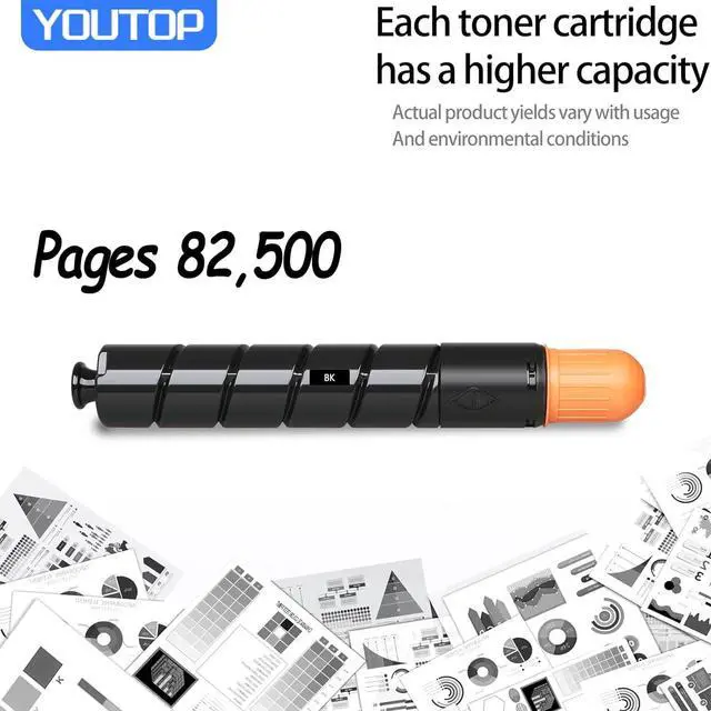 Alt view image 3 of 7 - Ennovor GPR56 GPR-56 Black Toner Cartridge (0098C003A) High Yield Compatible for Canon ImageRunner Advance C7565 C7565i C7570 C7570i C7580 C7580i Printer(1-Pack)