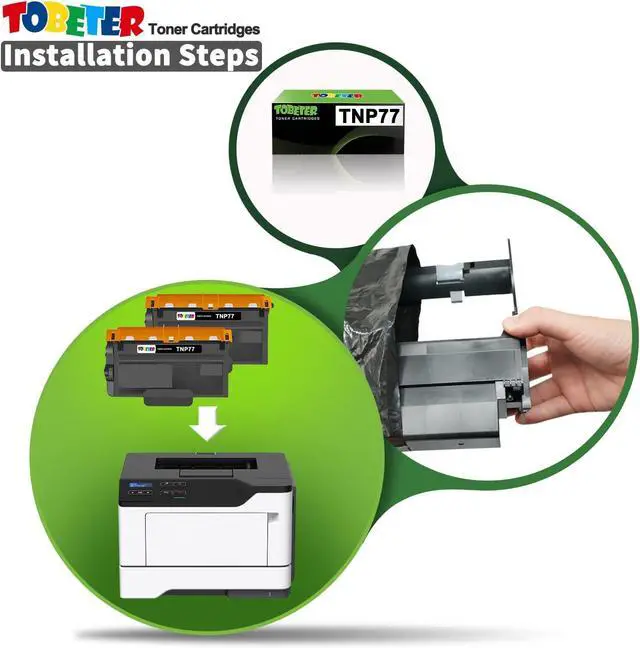 Alt view image 5 of 7 - Ennovor TNP-78 TNP-77 TNP78 TNP77 Black Toner Cartridge Compatible for Konica TNP-78 TNP-77 for Minolta bizhub 4020i 5020i Printer Toner(2-Pack, 12,000 Pages, ACF0030 ACF0031)