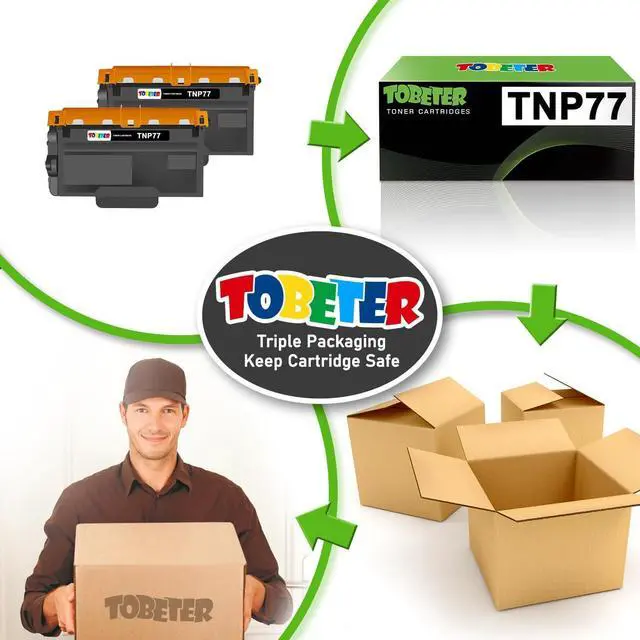 Alt view image 6 of 7 - Ennovor TNP-78 TNP-77 TNP78 TNP77 Black Toner Cartridge Compatible for Konica TNP-78 TNP-77 for Minolta bizhub 4020i 5020i Printer Toner(2-Pack, 12,000 Pages, ACF0030 ACF0031)