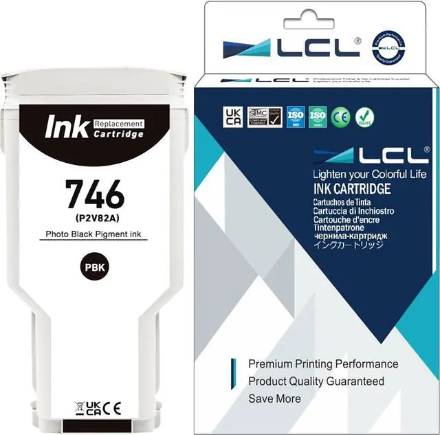 Main image of Ennovor LCL Compatible 746 Photo Black 300-ml Ink Cartridge (P2V82A) Replacement for HP 746 DesignJet Z6 & Z9+ Large Format Plotter Printer (1-Pack)