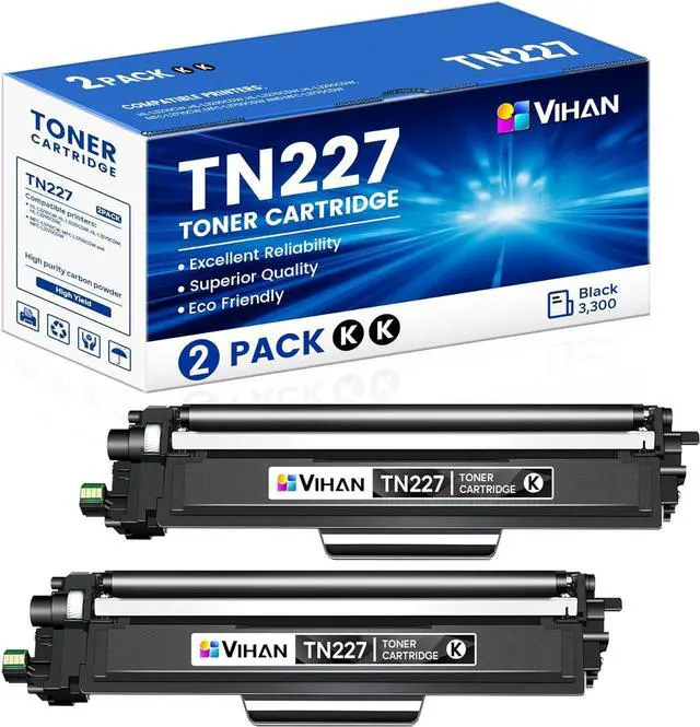 Main image of Ennovor TN227BK TN227 Black High Yield Toner Cartridge Replacement for Brother TN-227BK TN-227 MFC-L3770CDW HL-3290CDW HL-L3230CDW MFC-L3750CDW Printer (2 Pack)