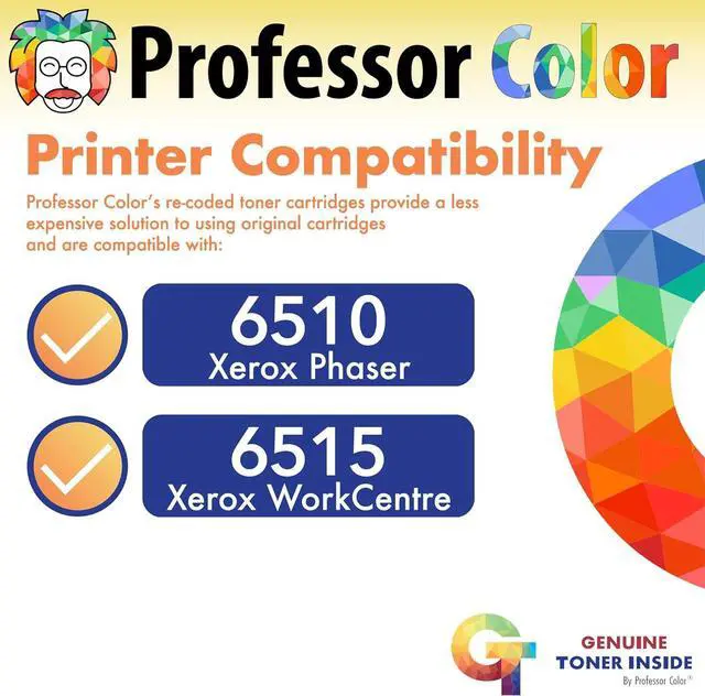 Alt view image 2 of 7 - Ennovor Professor Color Re-Coded OEM Toner Cartridge Replacement for Xerox Phaser 6510, Workcentre 6515 | 106R03478 - Magenta (2,400 Pages)
