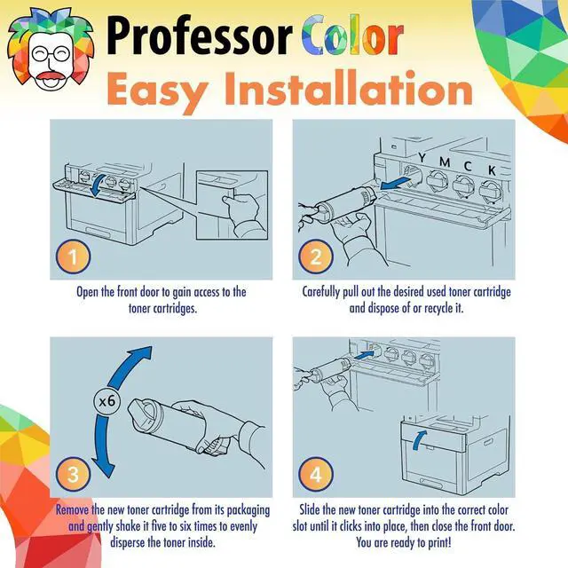 Alt view image 6 of 7 - Ennovor Professor Color Re-Coded OEM Toner Cartridge Replacement for Xerox Phaser 6510, Workcentre 6515 | 106R03478 - Magenta (2,400 Pages)
